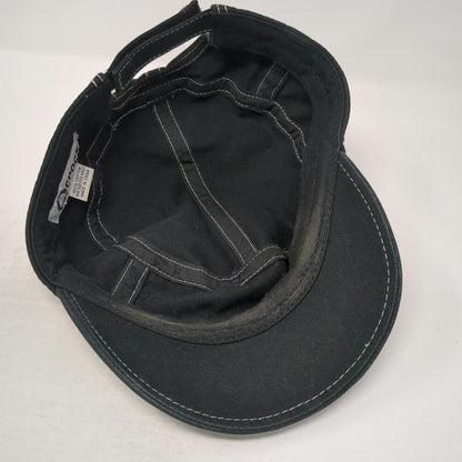 Crocs Army Cap Black One Size Cotton Contrast Stitch Strapback Adjustable Hat