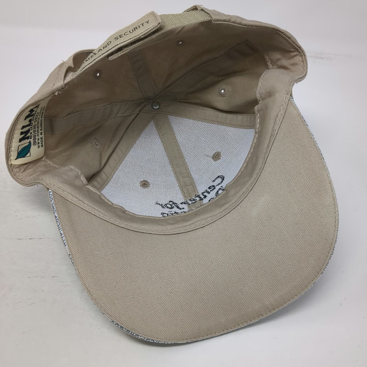 NLM Center for Domestic Preparedness Hat Beige Baseball Cap One Size Logo