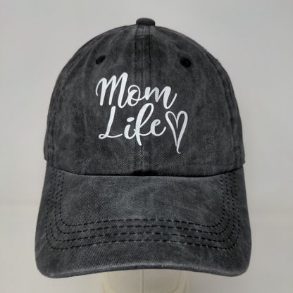 Unbranded Women's Slideback Hat Gray Adjustable Ponytail Hole Mom Life Graphic