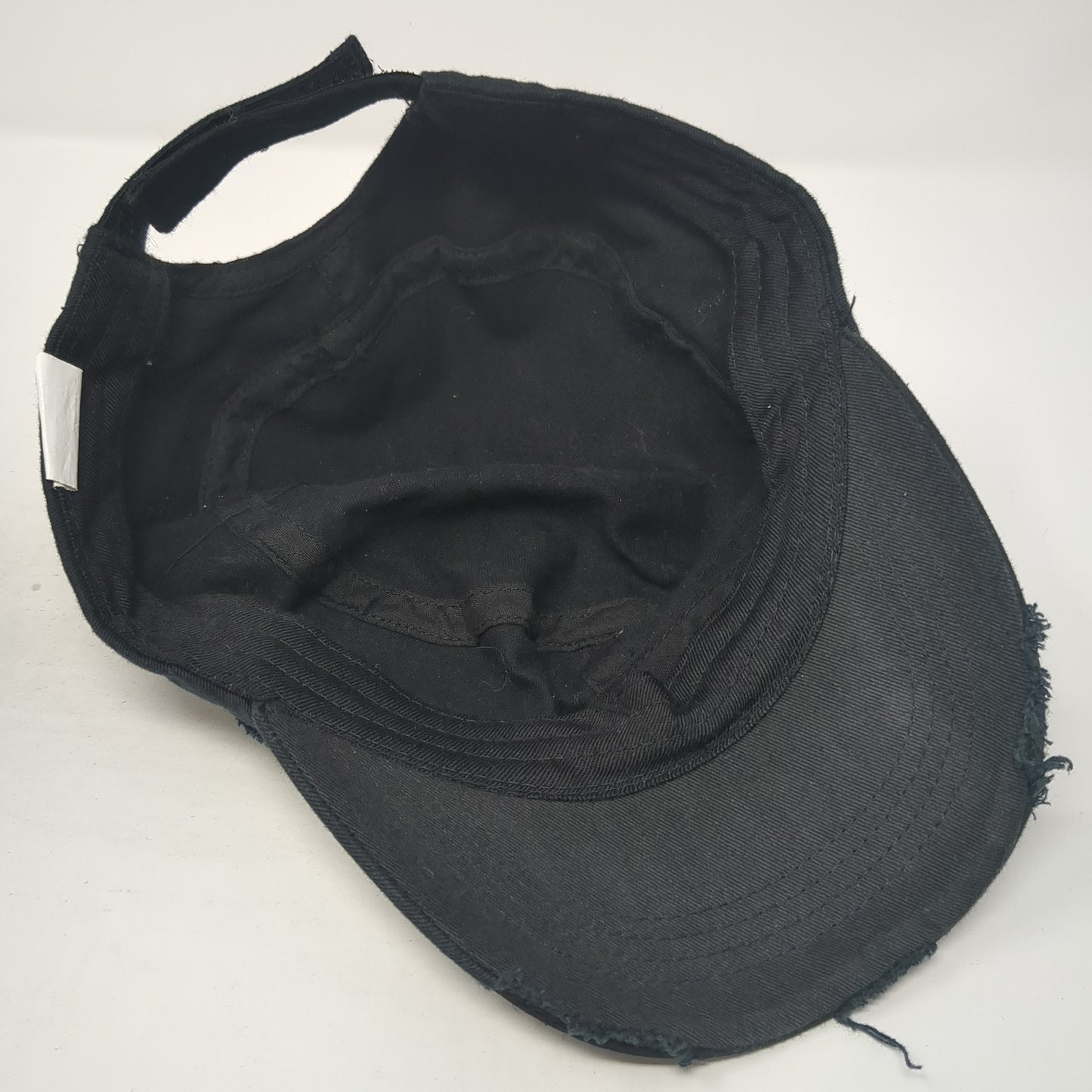 Unbranded Strapback Cadet Army Hat Black One Size Rhinestone Bling