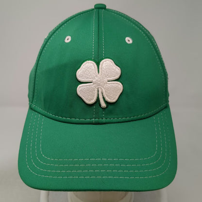 Black Clover Baseball Cap Green M Live Lucky Four Leaf Clover Stretch Fit Hat