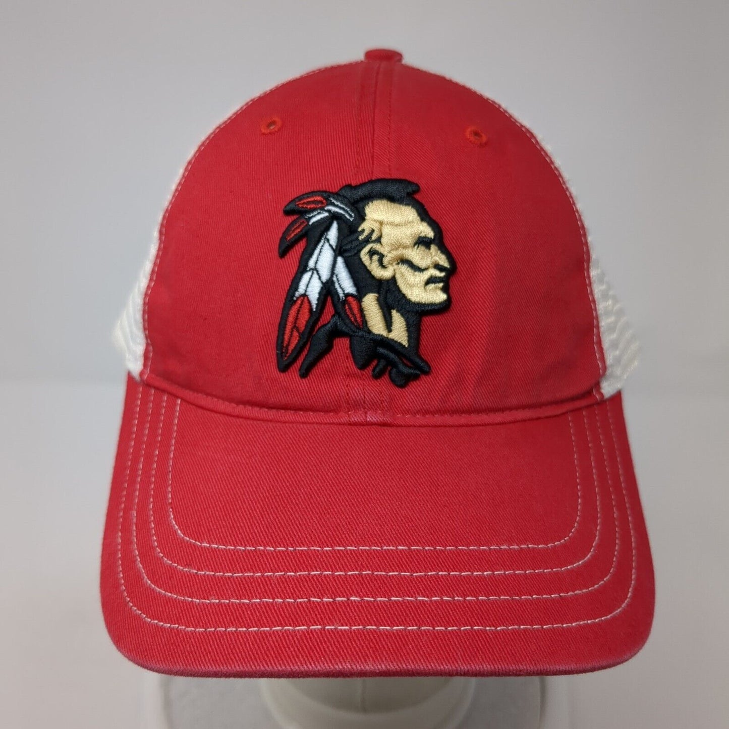 Indian Boise Snapback Trucker Hat Red M/L Mesh Back Richardson Outdoor