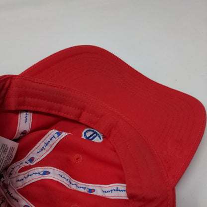 Champion C Logo Slideback Hat Red OSFA Adjustable Embroidered 6 Panel