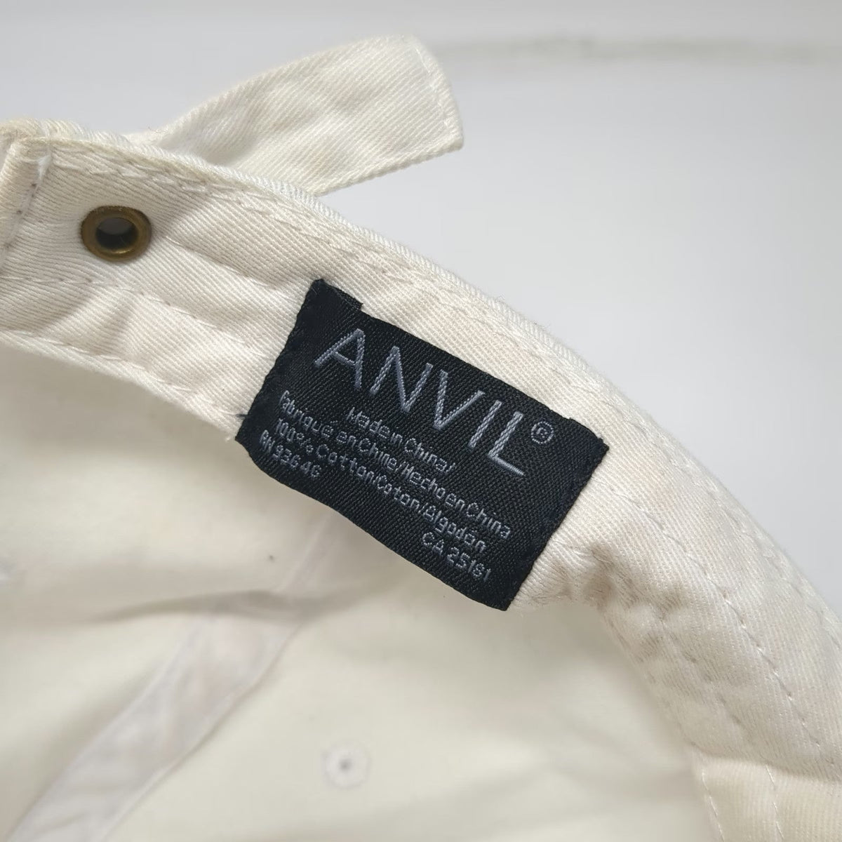 Anvil Baseball Cap White One Size New York Wild Film Festival Slideback Cotton