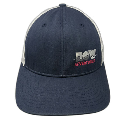 Richardson Baseball Cap Blue M ROW Adventures Mesh Back Flexfit Structured Hat