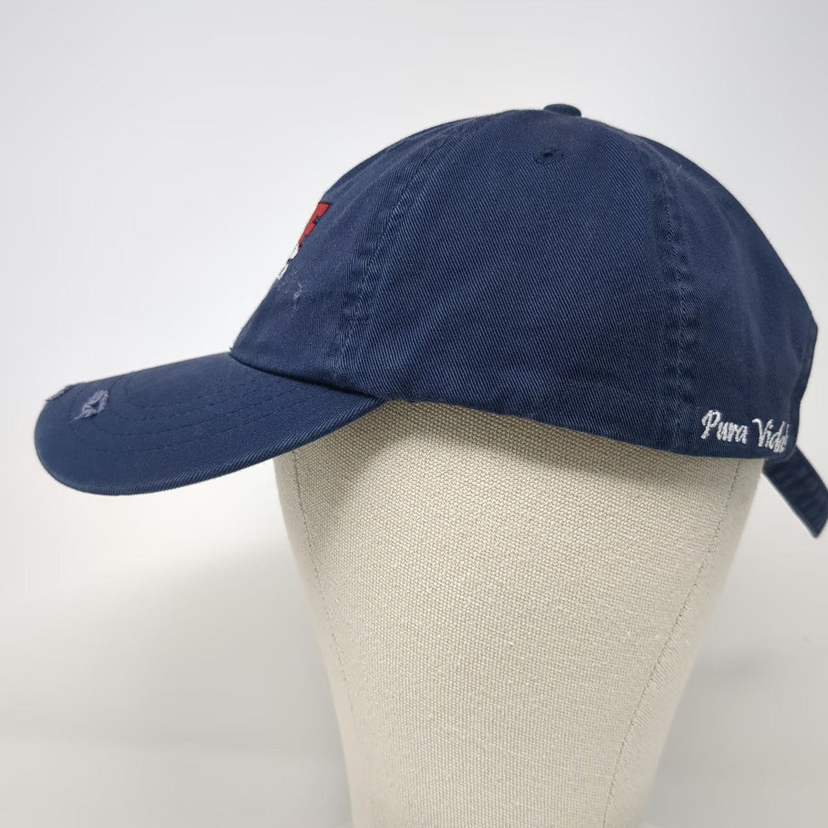 Baseball Cap Blue One Size Distressed Costa Rica Pura Vida Scuba Dive Flag Hat