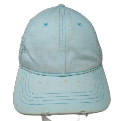 American Eagle Baseball Cap Blue One Size Distressed Cotton Slideback Plain Hat
