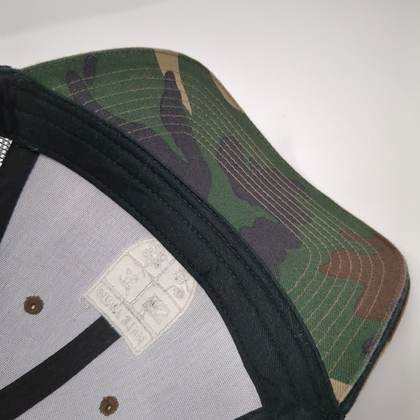 Army Stem Strapback Mesh Back Trucker Hat Camo One Size Adjustable