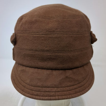 San Diego Hat Army Cap Brown One Size Cotton Decorative Side Buttons Hat