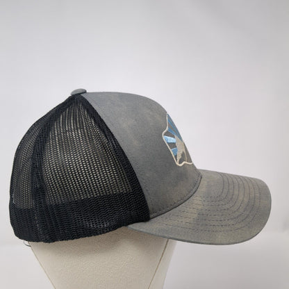 Pacific Headwear Snapback Trucker Hat Gray One Size Adjustable Mesh Back 6 Panel