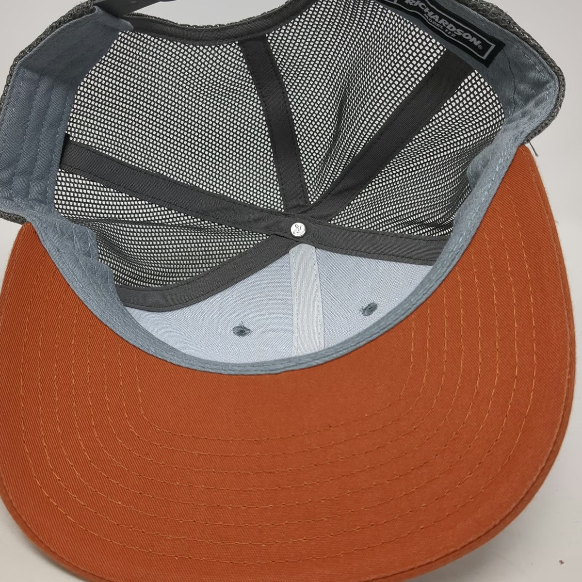 Richardson Trucker Hat Gray Orange One Size Genuine Feed & Supplements Snapback