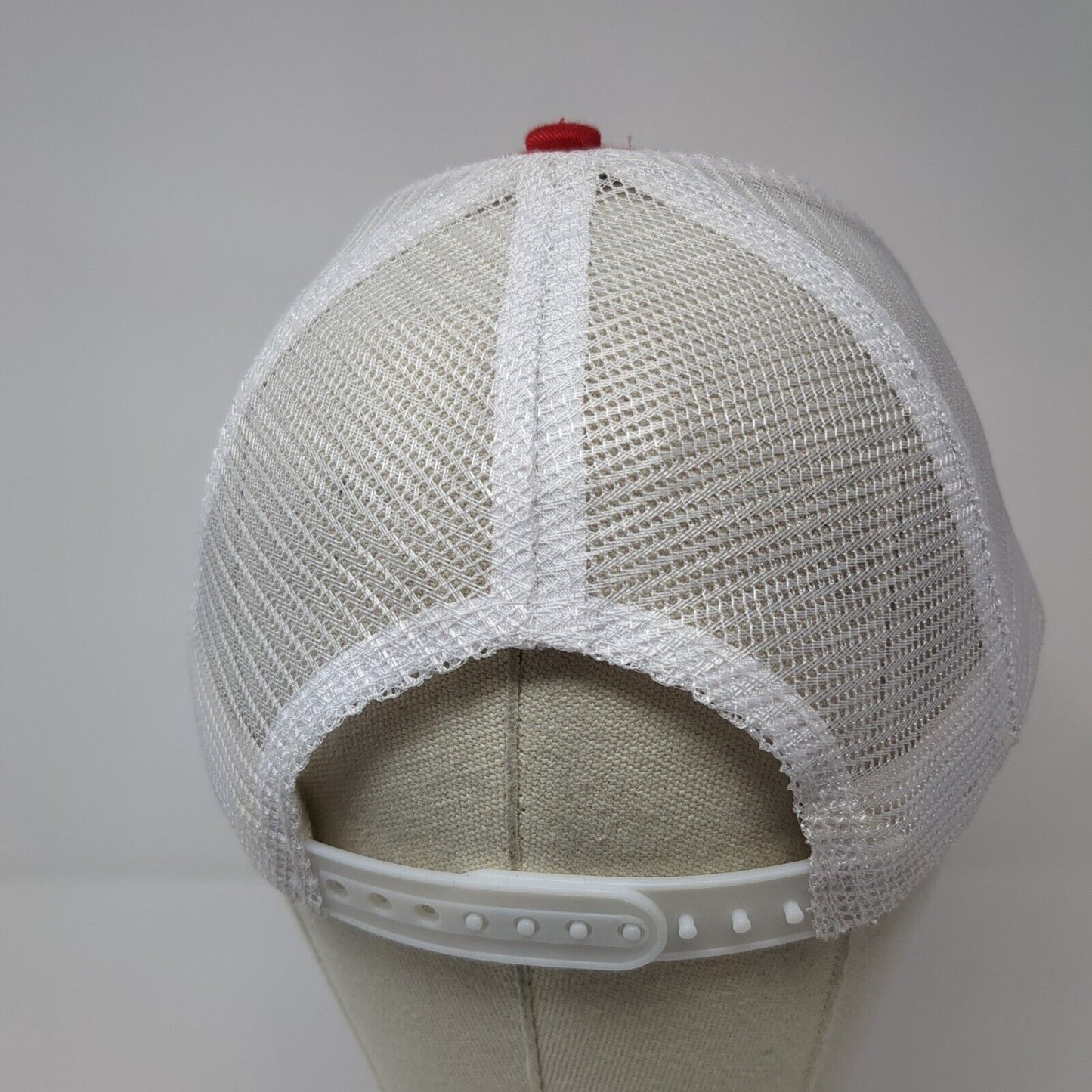 Unbranded Snapback Trucker Hat Red One Size Adjustable 6 Panel Mesh Back