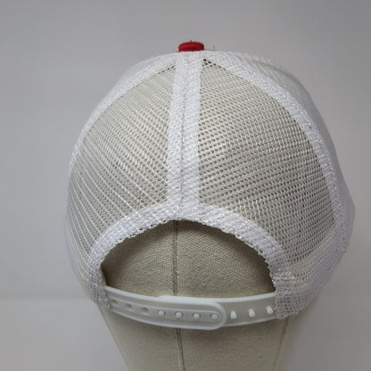 Unbranded Snapback Trucker Hat Red One Size Adjustable 6 Panel Mesh Back
