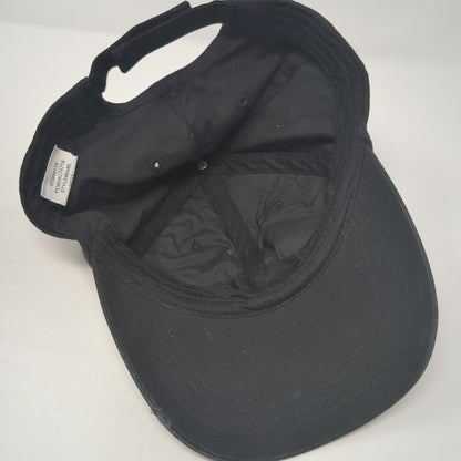Unbranded Strapback Hat Black One Size Outdoor Vent Holes 6 Panel Blank