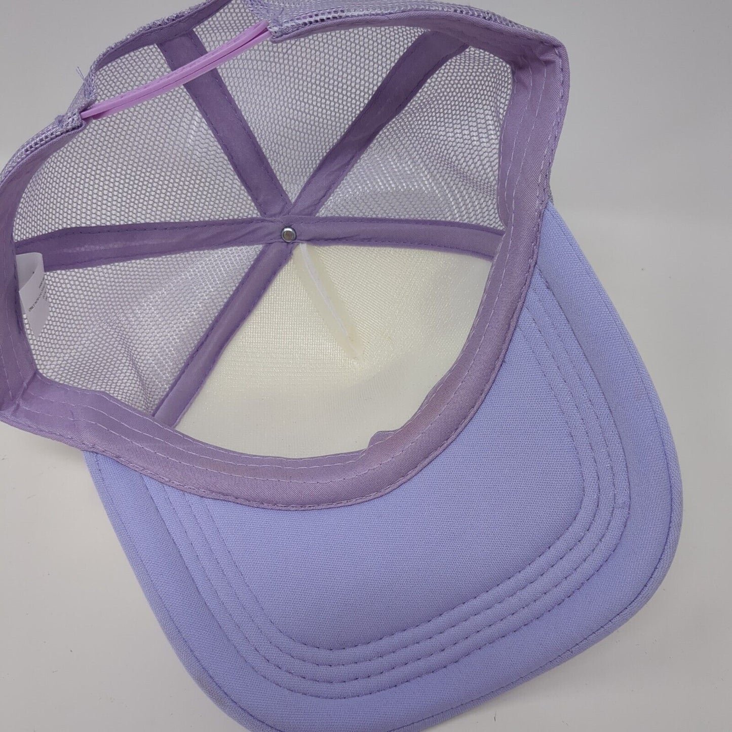 Butterfly Sunflower Patch Snapback Trucker Hat Purple One Size Mesh Back