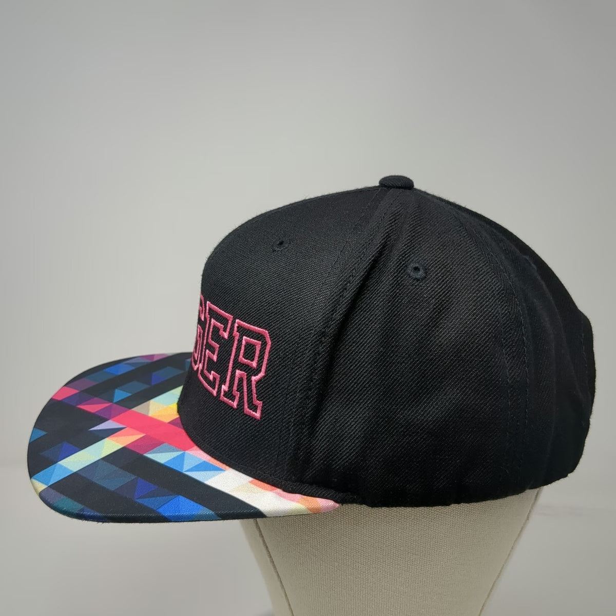 Top of the World Snapback Black Multicolor One Size Flat Brim Hager Hat