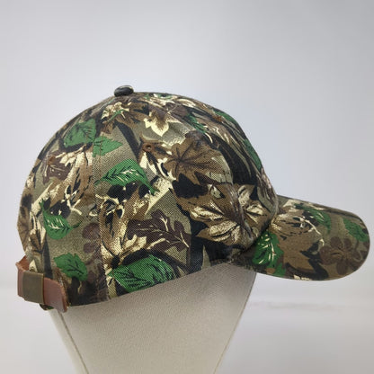 Cook Gear Baseball Cap Green Camo OS Slideback Leaf Pattern Embroidered Hat