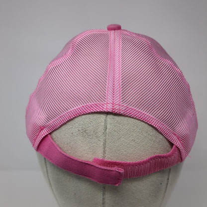 Lizzie Girls Strapback Trucker Hat Pink XS/S Adjustable Mesh Embroidered Disney