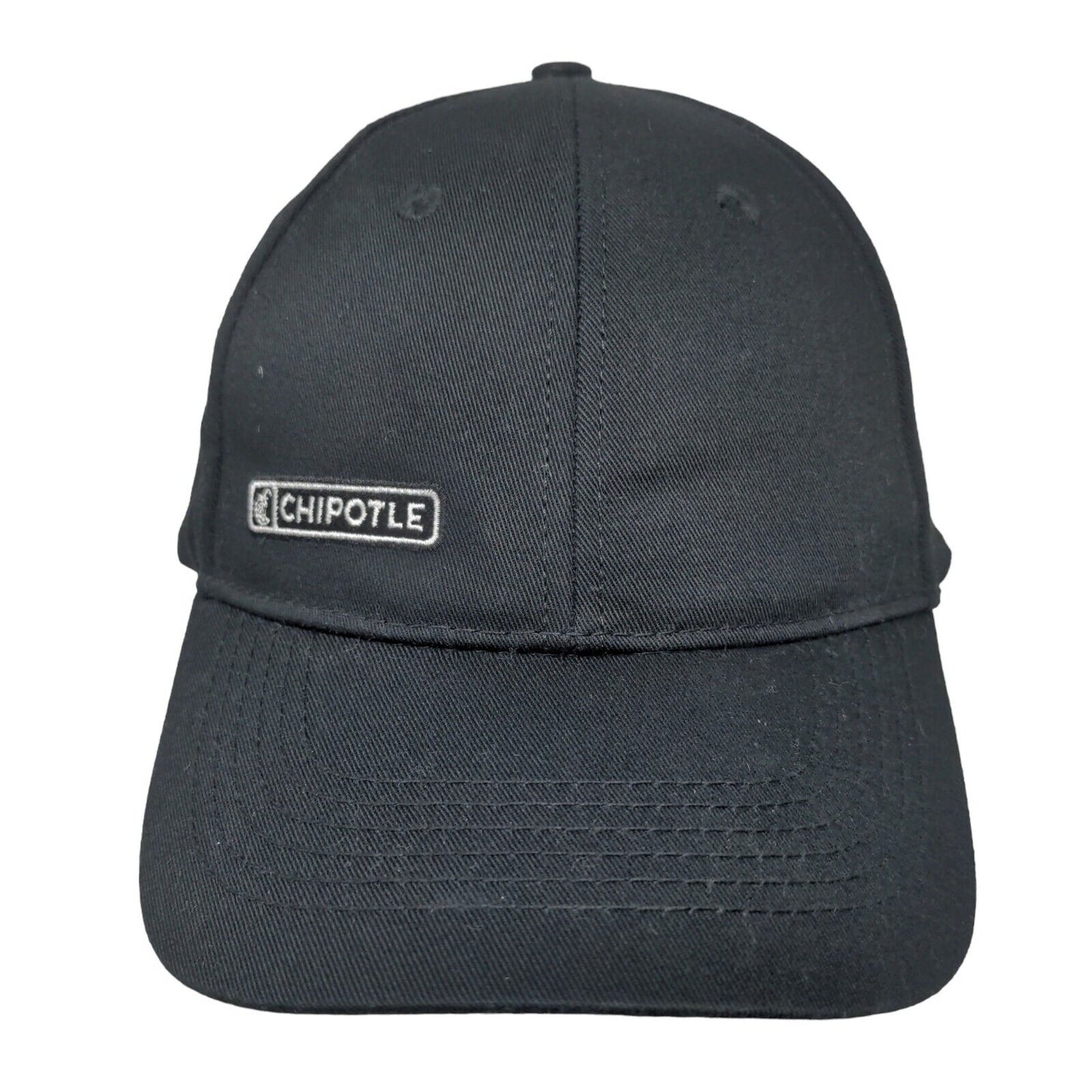 Chipotle Strapback Hat Black OSFM Adjustable Embroidered 6 Panel Loomstate