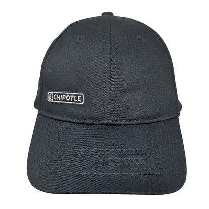 Chipotle Strapback Hat Black OSFM Adjustable Embroidered 6 Panel Loomstate