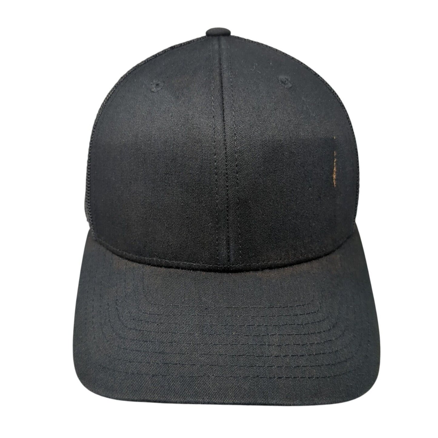 The Classics Yupoong Snapback Hat Black One Size Adjustable Mesh Back Blank