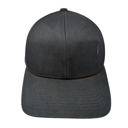 The Classics Yupoong Snapback Hat Black One Size Adjustable Mesh Back Blank
