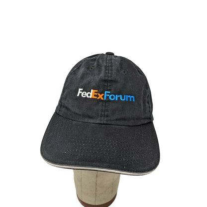 FedEx Forum Hat Embroidered Logo Strapback Black OSFA