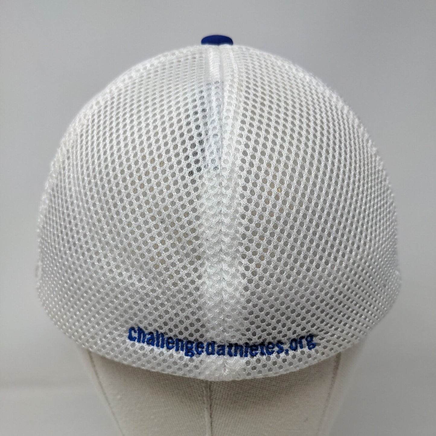 CAF Challenged Athletics Foundation Fitted Trucker Hat Blue One Size Mesh Back