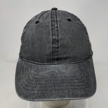 Unbranded Strapback Hat Gray OSFM Adjustable Vented Holes 6 Panel Blank
