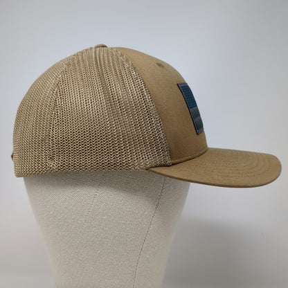 Columbia Baseball Cap Brown One Size Fitted Mesh Evergreen Tree Flag Patch Hat