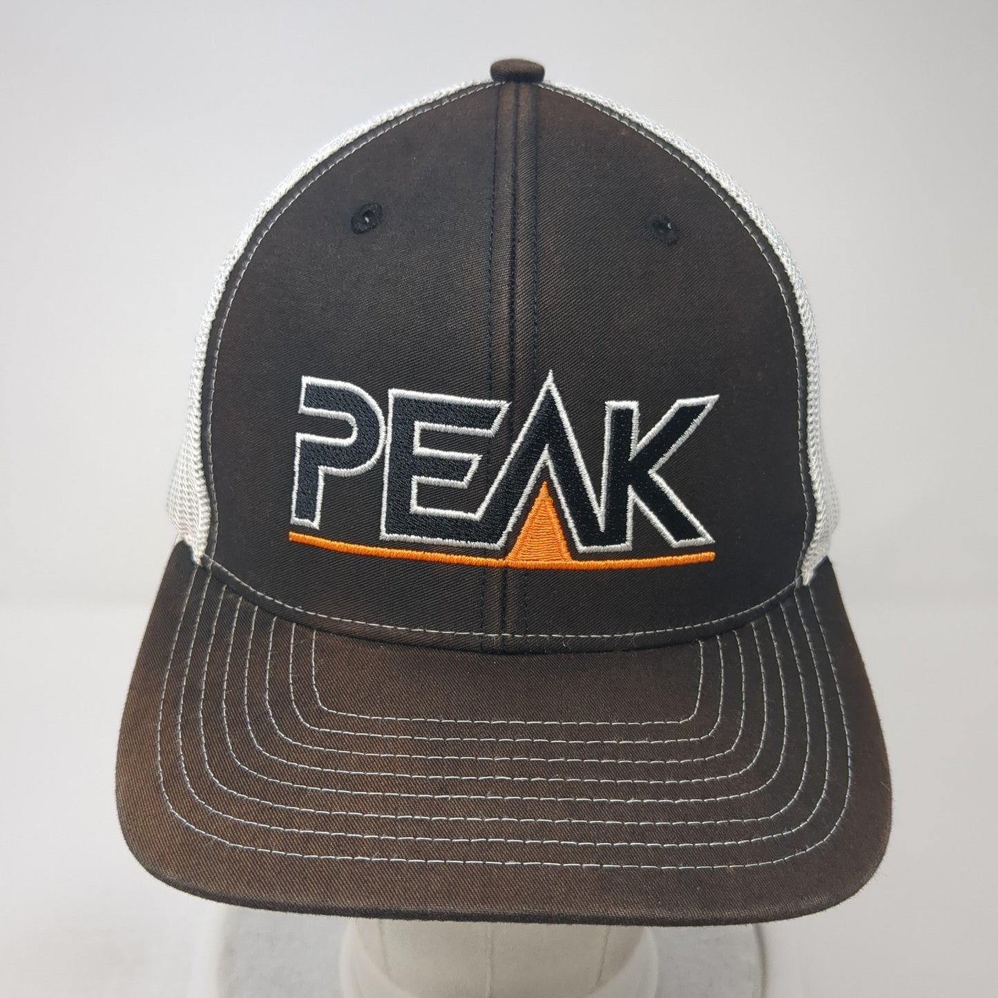 Peak Snapback Mesh Back Trucker Hat Black One Size Colorblock Richardson
