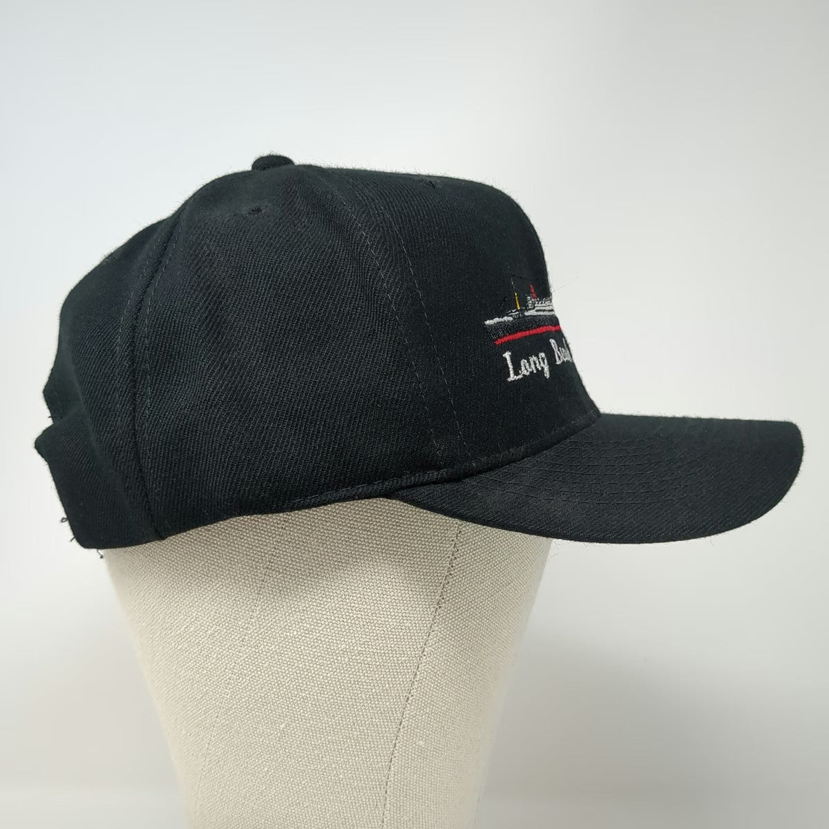 Otto Cap Snapback Black One Size Long Beach California Queen Mary Ship Hat Green