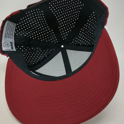 Six Trucker Hat Red One Size Rope Performance Laser Cut Snapback Thirst Project