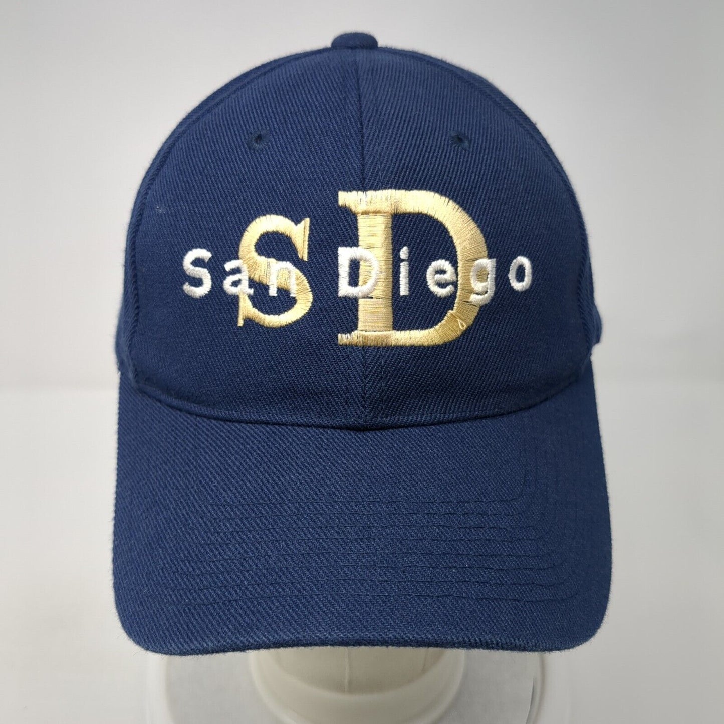 San Diego Strapback Hat Blue One Size Adjustable Embroidered Main Caps