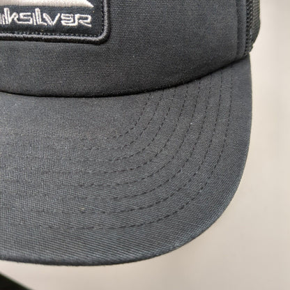 Quiksilver Snapback Trucker Hat Black OSFM Adjustable Embroidered Mesh Back