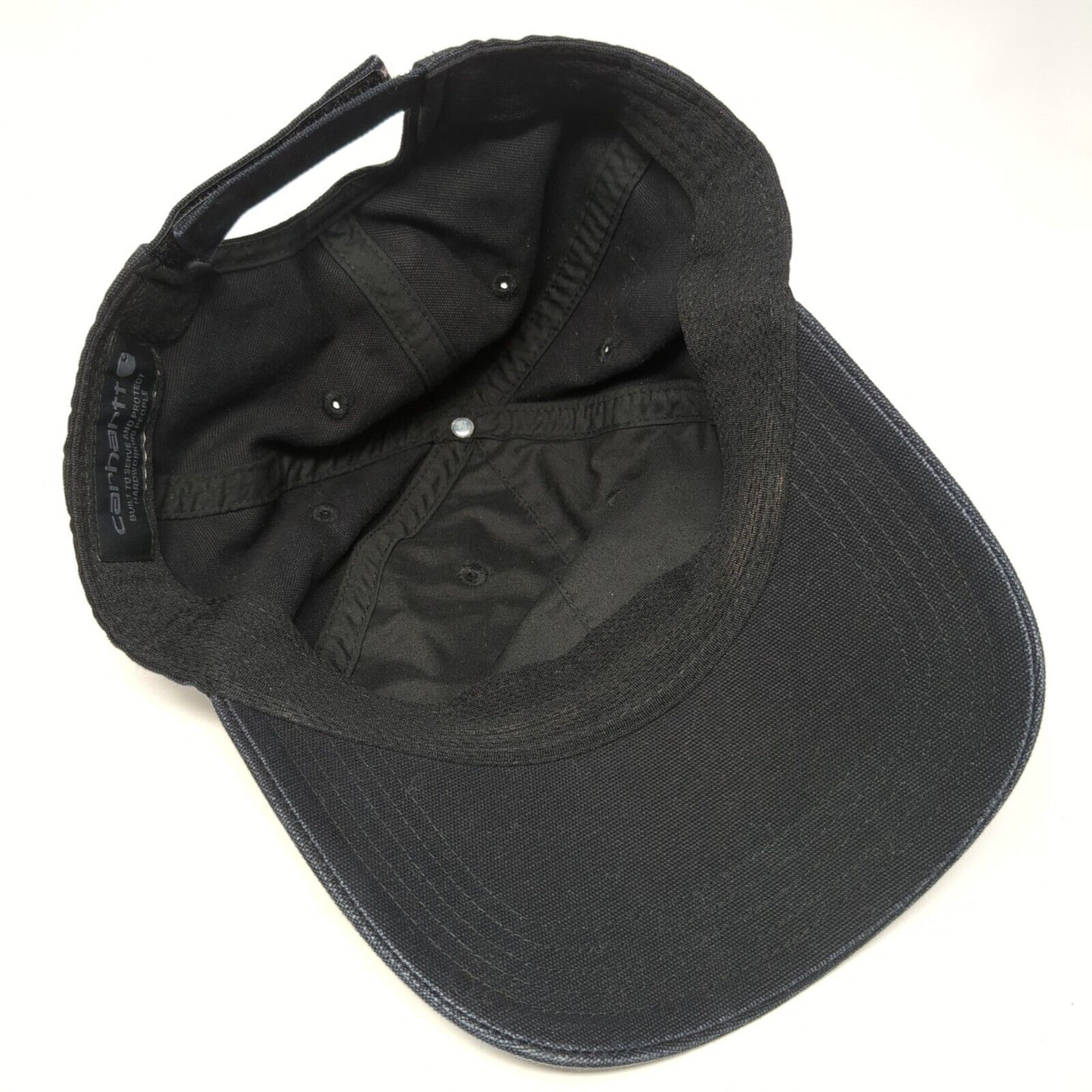 Carhartt Odessa Leather Patch Strapback Hat Black One Size 6 Panel