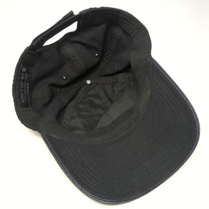 Carhartt Odessa Leather Patch Strapback Hat Black One Size 6 Panel