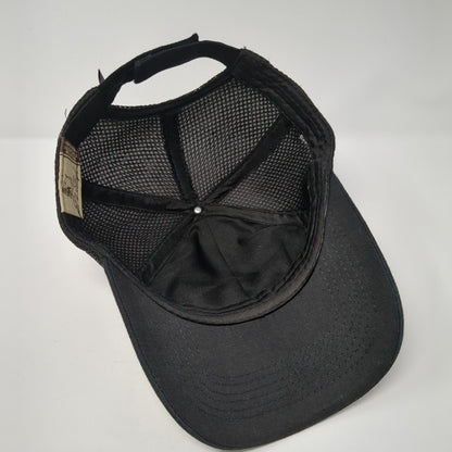 American Flag Strapback Hat Black OS Adjustable Embroidered Patriotic Pit Bull
