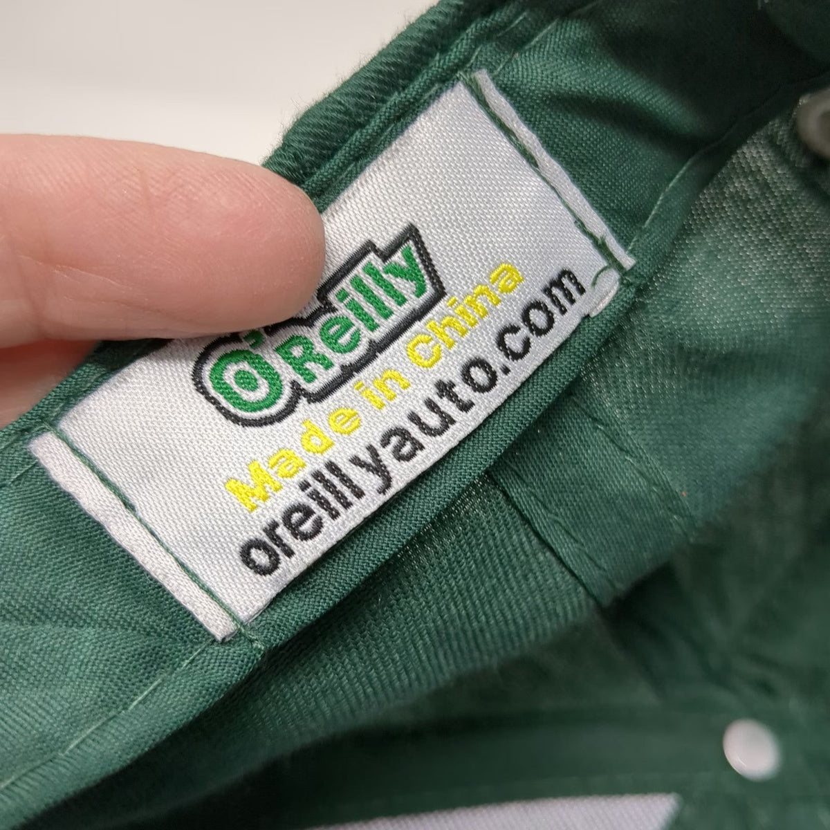O'Reilly Auto Parts Baseball Cap Green One Size Strapback Logo Hat Sandwich Brim