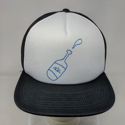 Bottle Snapback Trucker Hat Black OSFM Adjustable Embroidered Otto Polyester