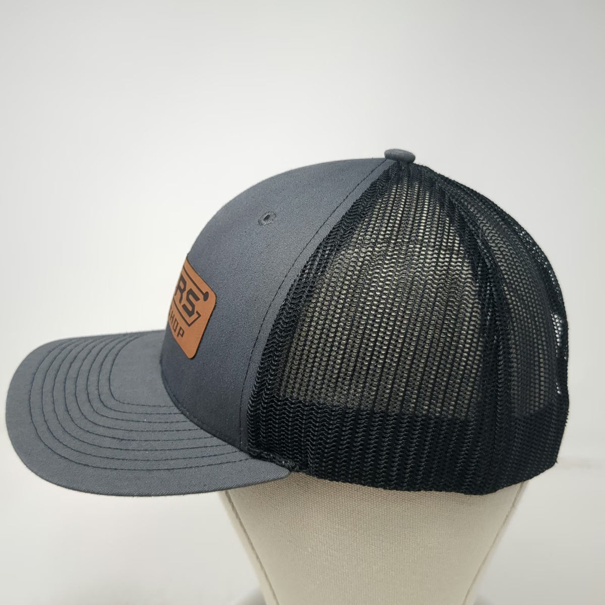 Richardson Trucker Hat Gray One Size Snapback T-Zers Shirt Shop Patch Mesh 112