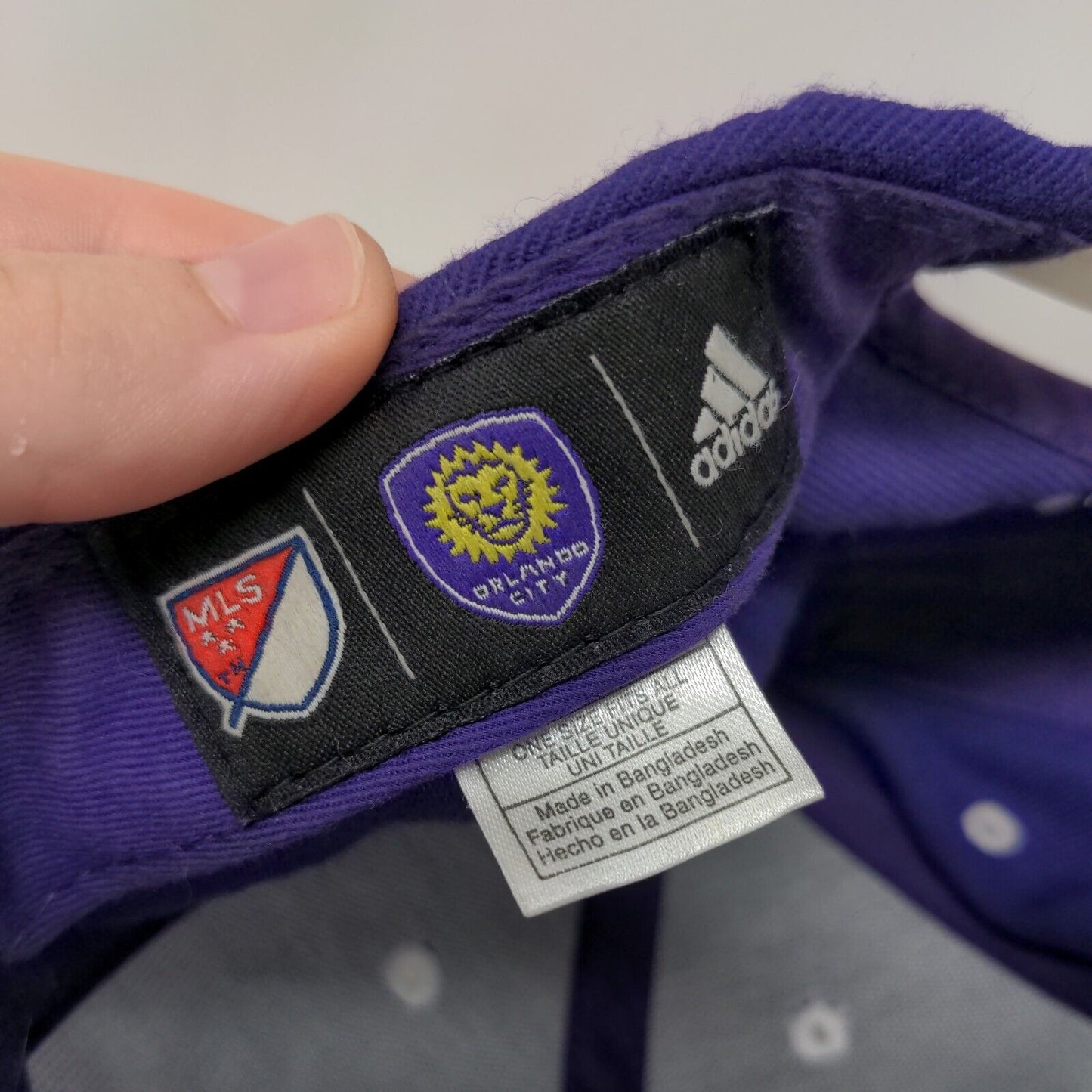 Orlando City Snapback Hat Purple OSFA Embroidered Logo MLS Adidas