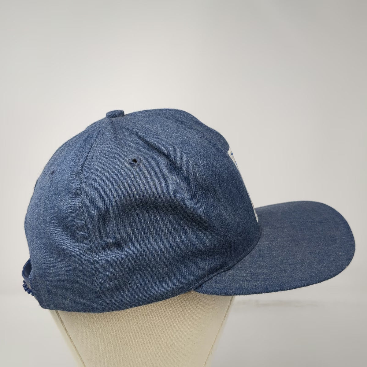 US United States Uniform Company Snapback Blue M USPS Logo Denim Hat USA Vintage