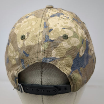 Simms Snapback Beige One Size Camo Fishing Hat Bozeman Montana Patch Logo