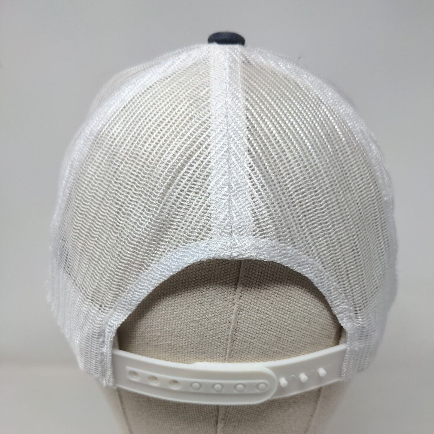 Elite Snapback Trucker Hat Blue OSFM Adjustable Embroidered Mesh Back 6 Panel