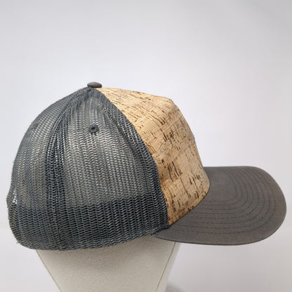 Otto Snapback Trucker Cork Hat Gray One Size Adjustable Mesh Back Polyester