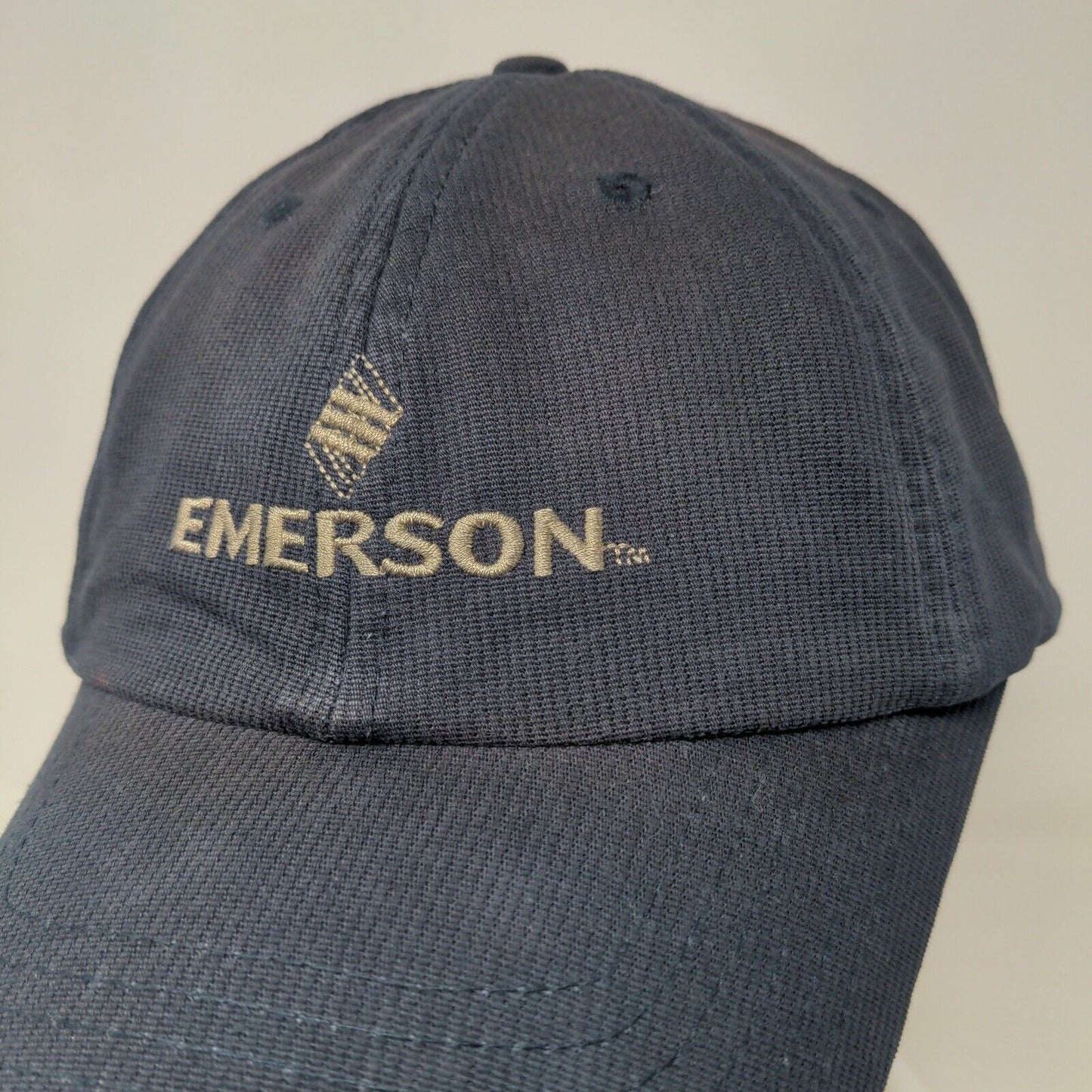 K-Products Emerson Men's Slideback Hat Blue Adjustable Embroidered Logo Cotton