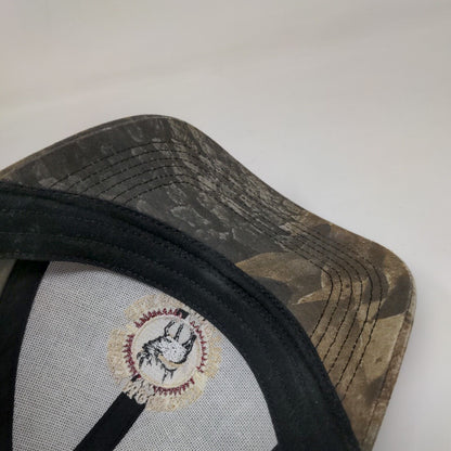 Rocky Mountain Elk Foundation Slideback Hat Camo OSFA Leather Strap