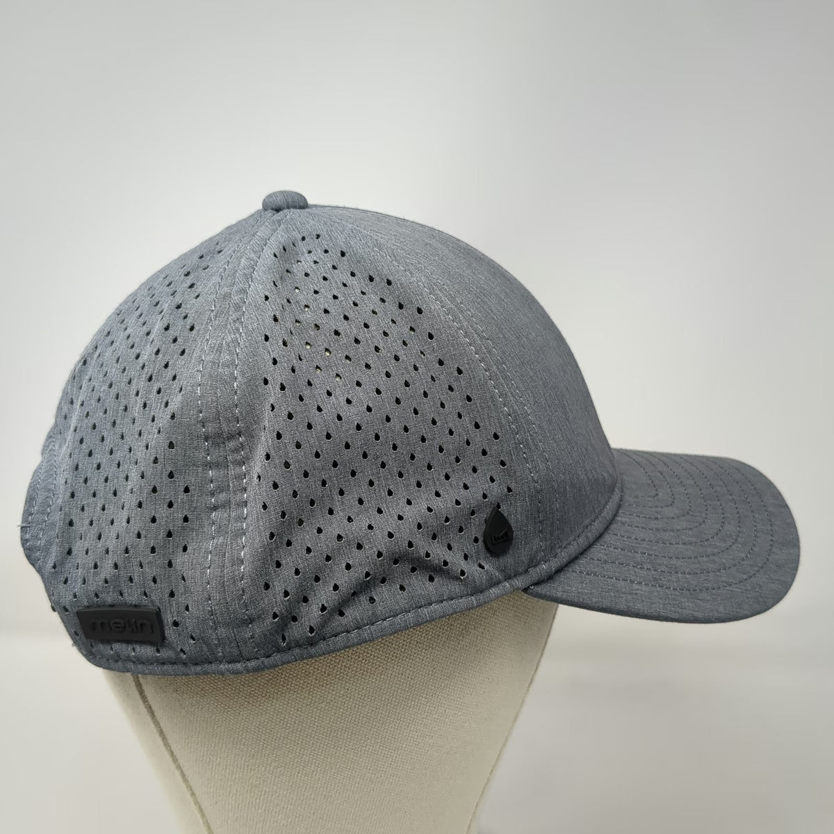 Melin A-Game Trucker Hat Gray One Size Hydro Snapback Perforated Camo Underbill