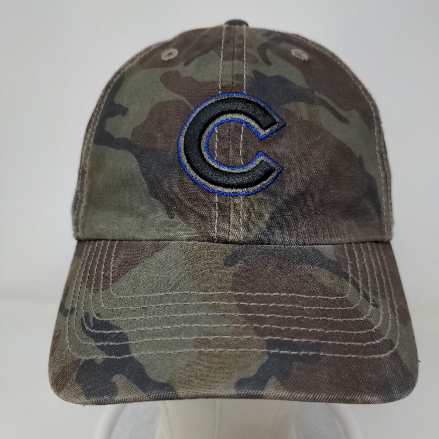 '47 Brand Mens Slideback Camo Hat OSFA Embroidered Chicago Cubs Logo Embroidered